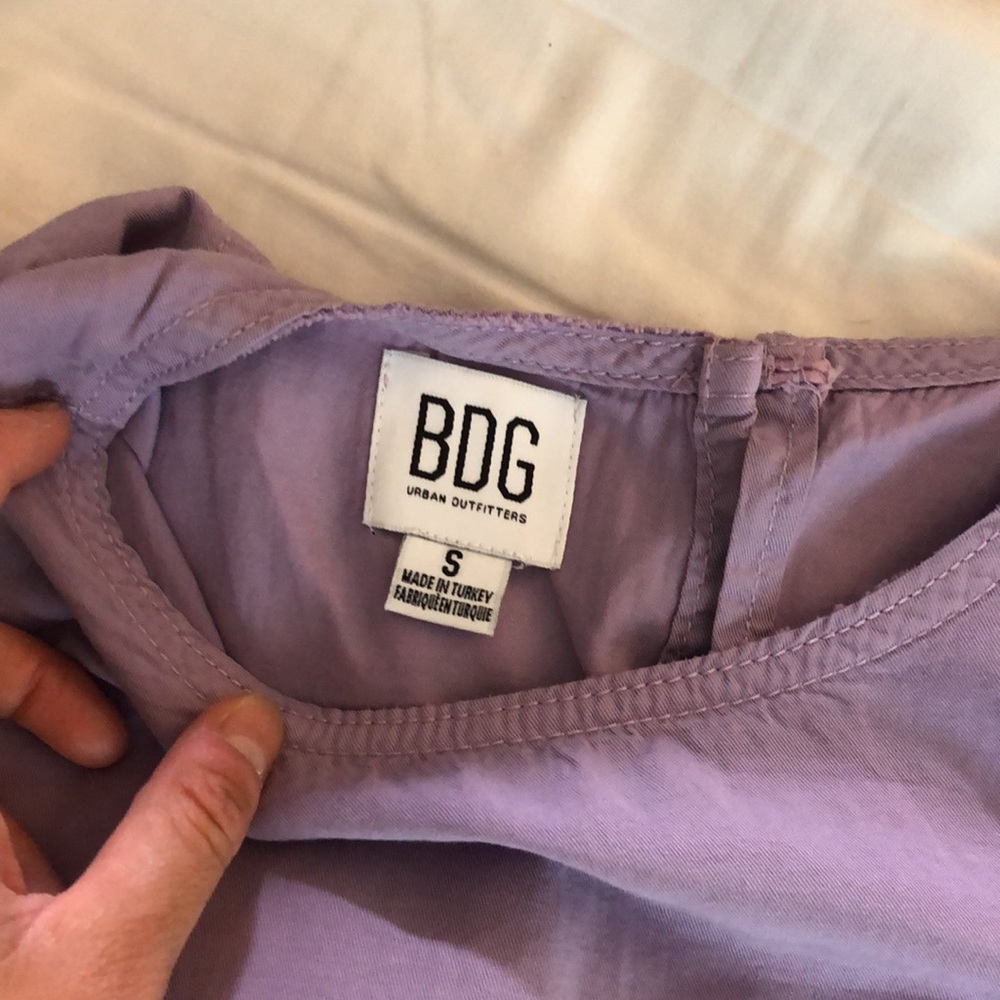 BDG lilac tie front tshirt - Picture 3 of 3